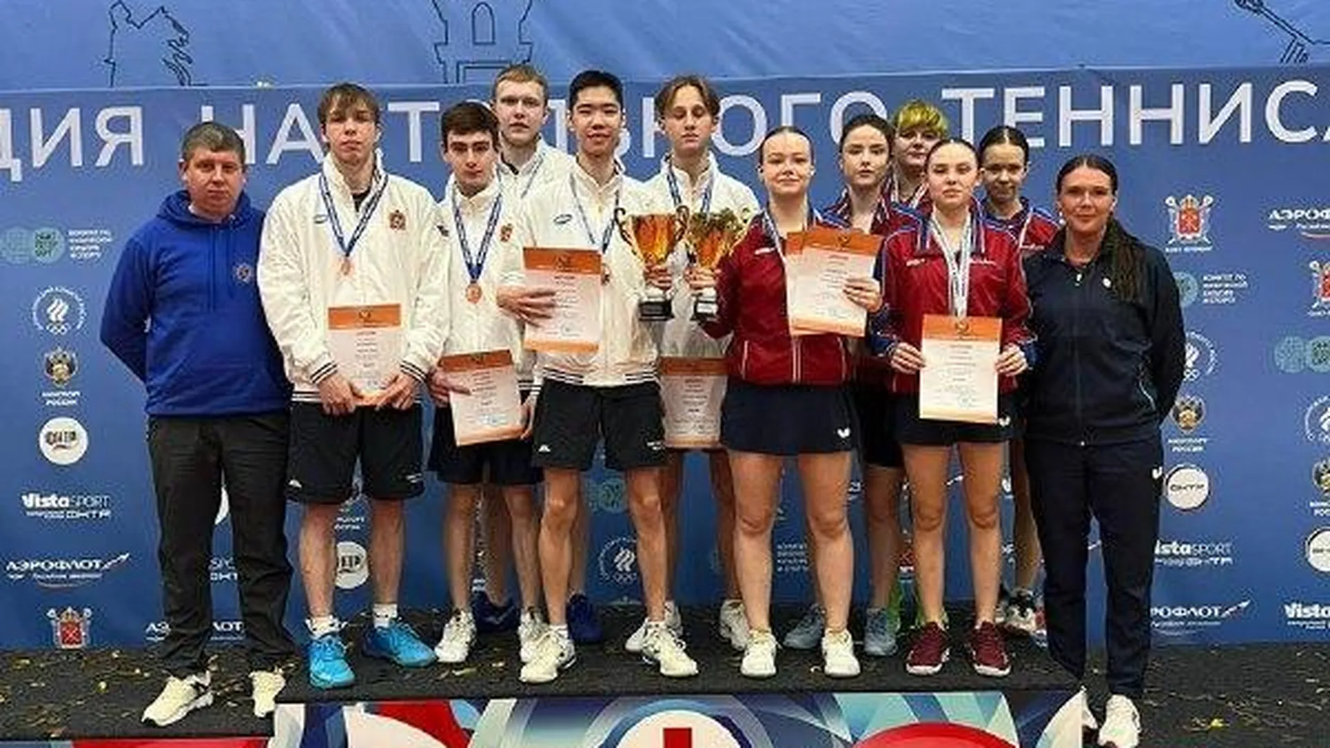Сборные Подмосковья завоевали 2 медали на первенстве РФ по настольному теннису