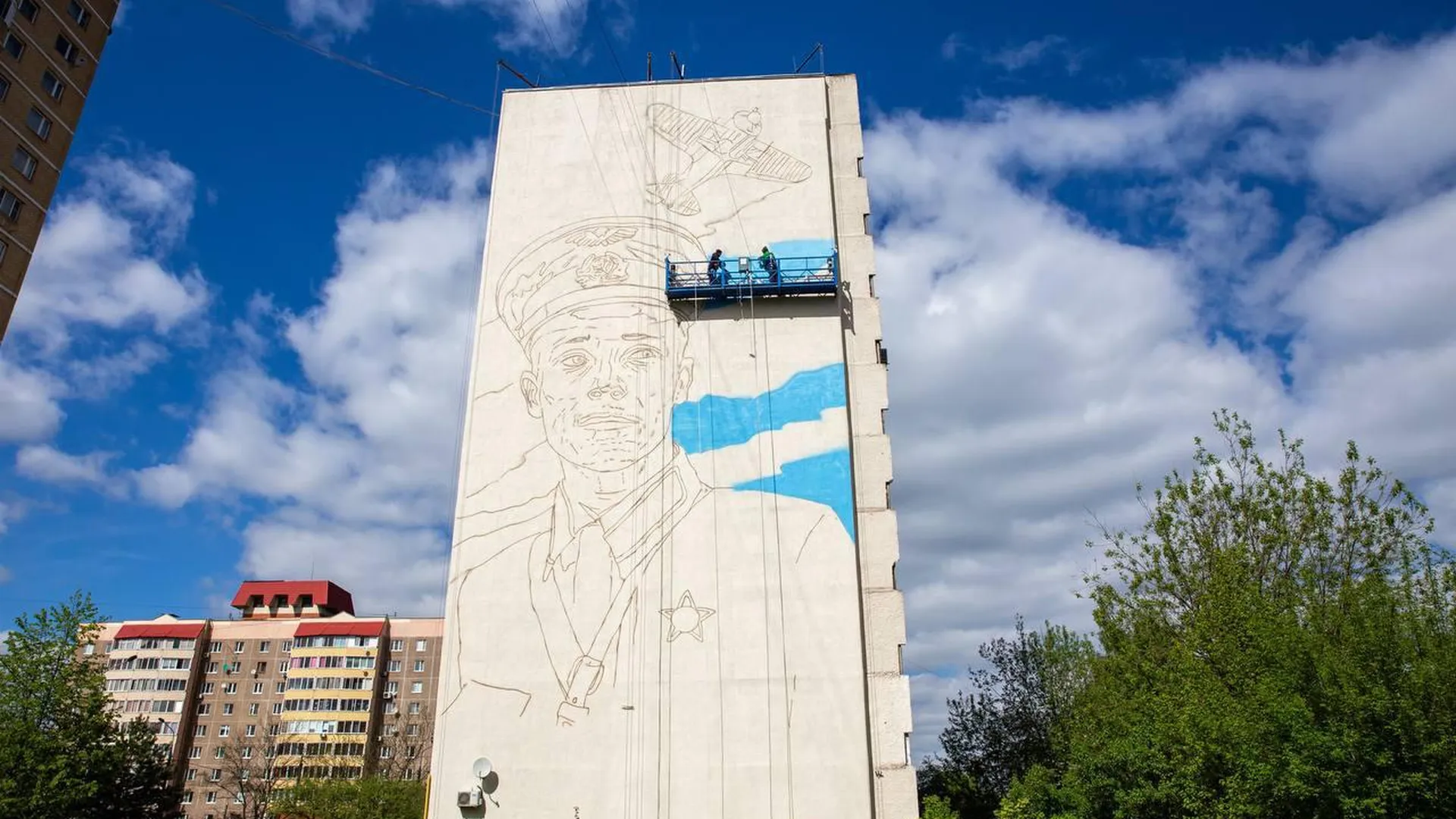В Подольске появится мурал с изображением Героя Советского Союза Талалихина