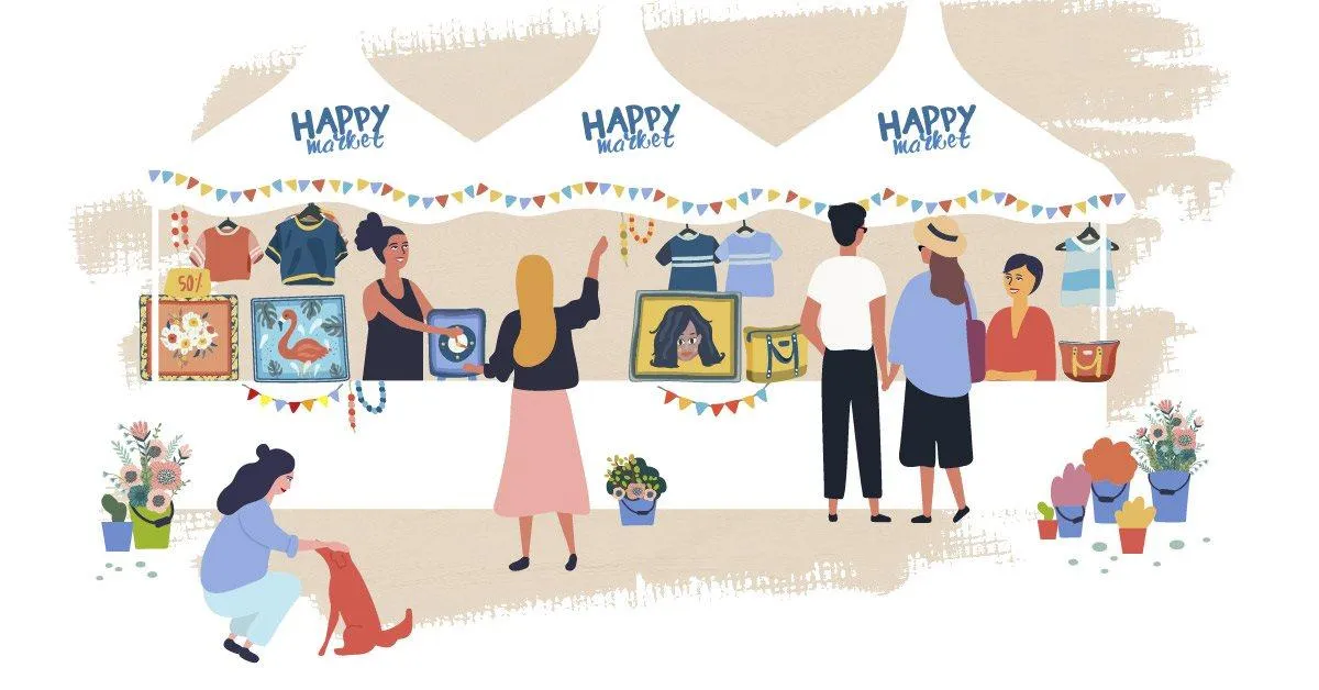 Страница арт-ярмарки Happy Market в социальной сети facebook