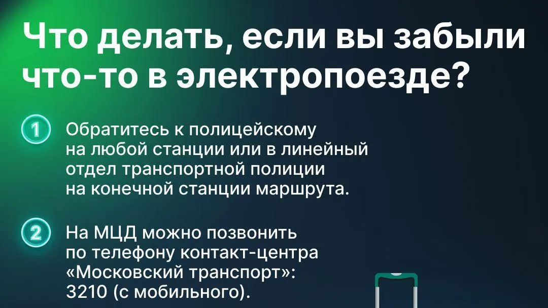 Более 160 различных вещей оставили пассажиры Подмосковья в поездах ЦППК