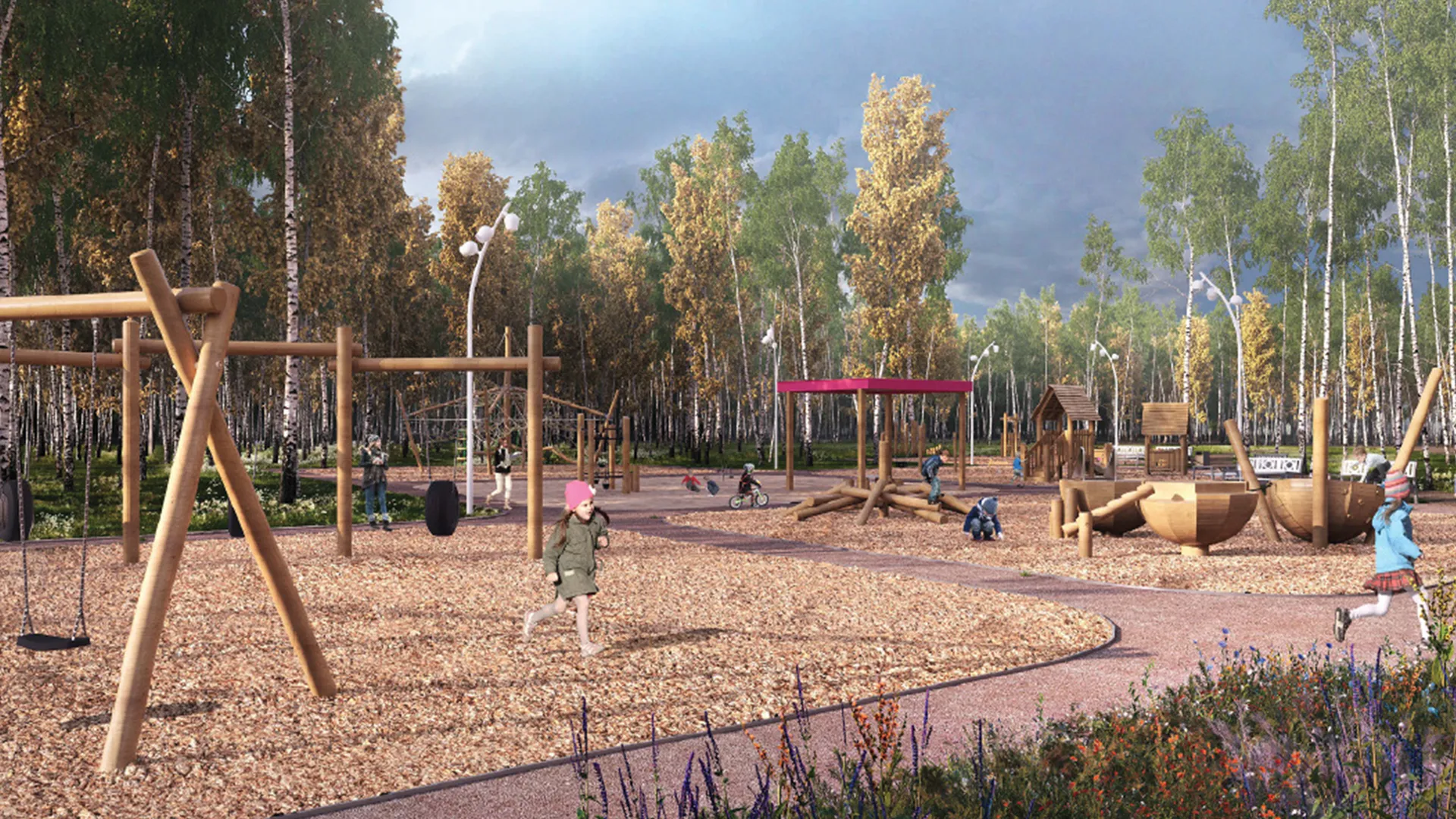 Парк «Зеленый узел» на берегу Клязьмы в Павловском Посаде благоустроят в 2024 г