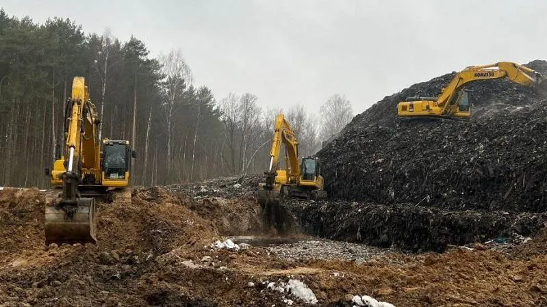 На полигоне «Непейно» в Дмитровском округе формируют правильную геометрию свалочного тела