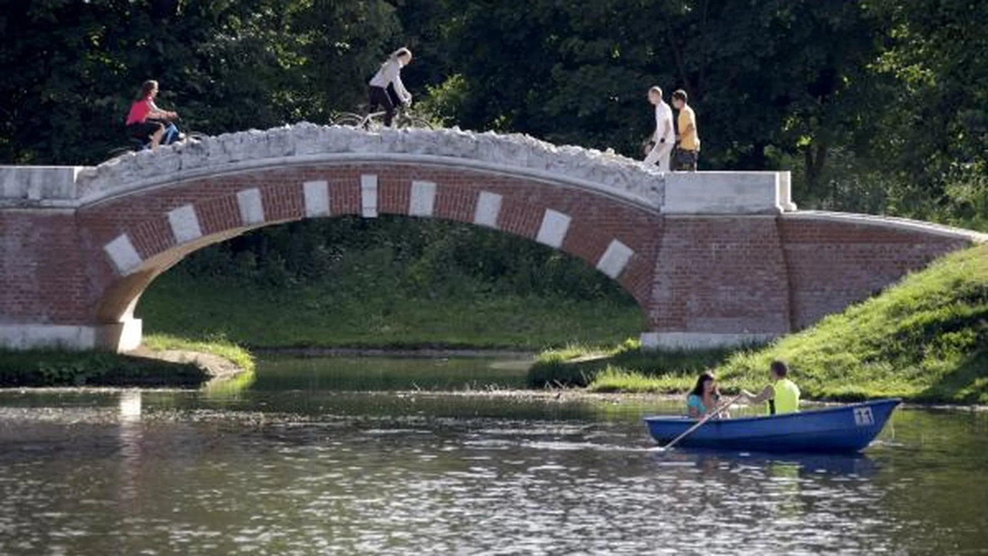 Систему очистки воды установили в Щучьем пруду в парке «Кузьминки» в Москве