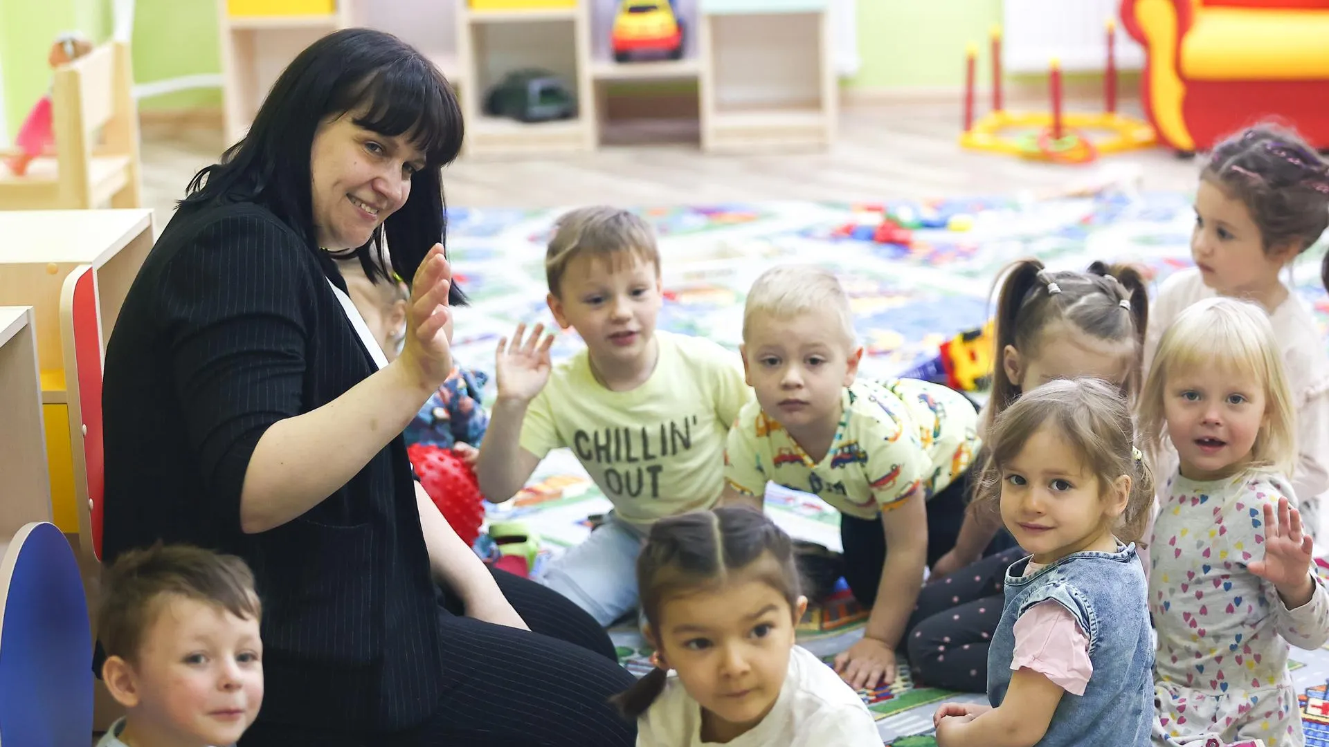 Губернатор Андрей Воробьев на открытии нового детского сада в микрорайоне Опалиха