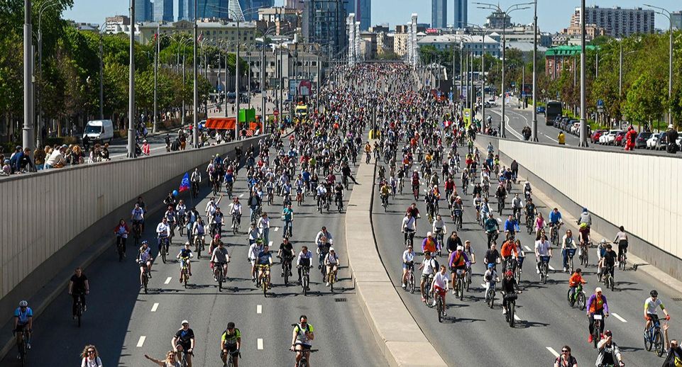 Весенний велофестиваль в Москве поставил рекорд по числу участников