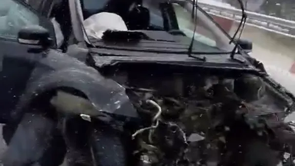В Серпухове перекрыли трассу из-за крупной аварии