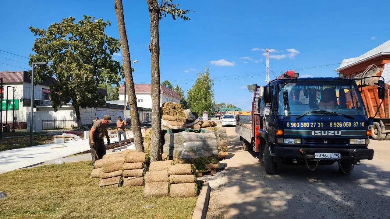 На улице Школьная в Волоколамске близится к завершению благоустройство