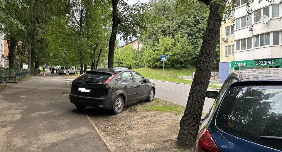 «Народный инспектор» помог выявить 137 случаев парковки на газонах в Подмосковье