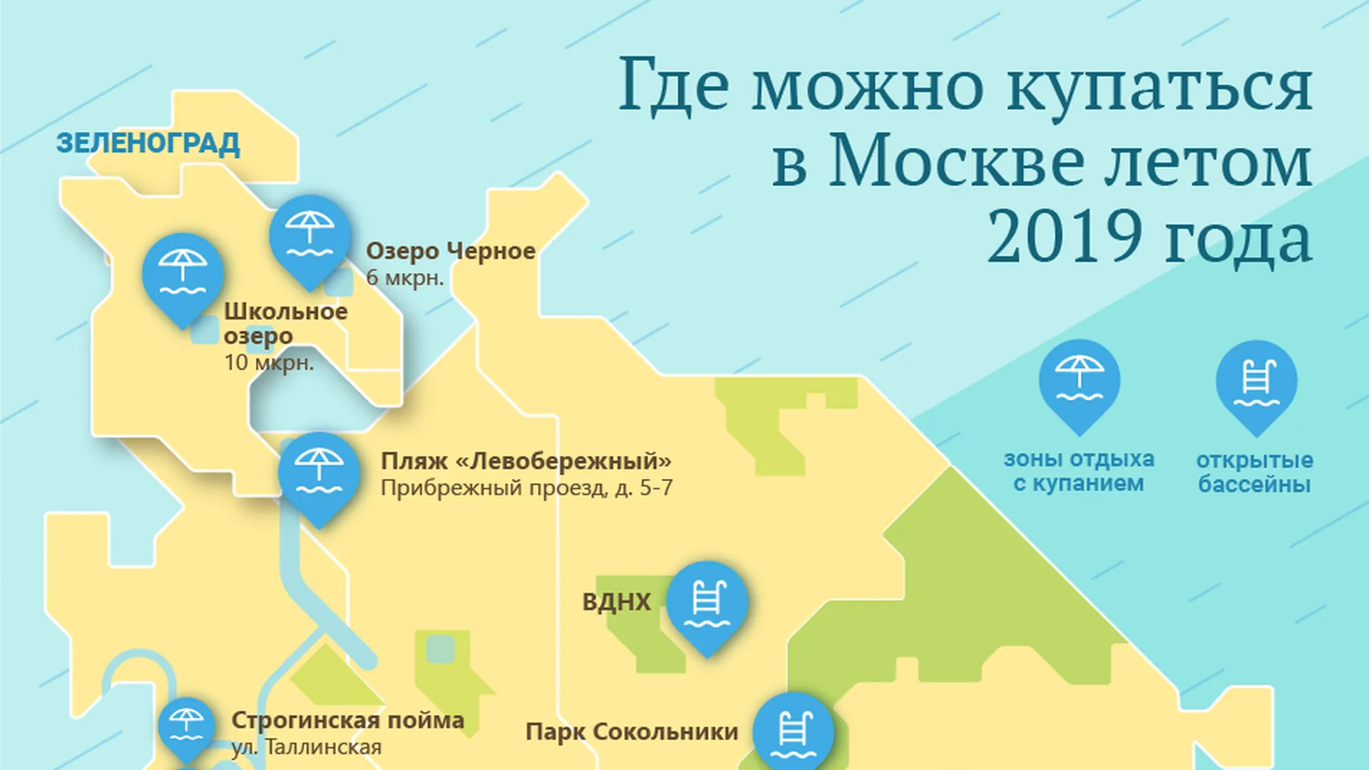 Где можно купаться в Москве летом 2019 года