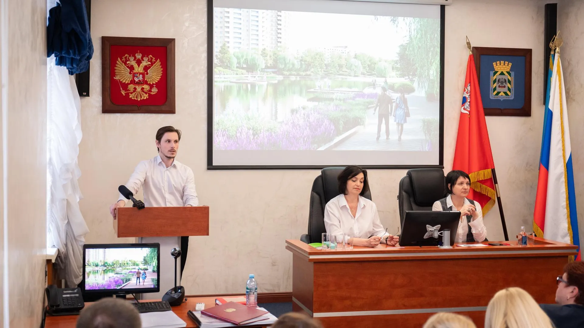 Жителям Видного представили проект благоустройства Тарычевского пруда
