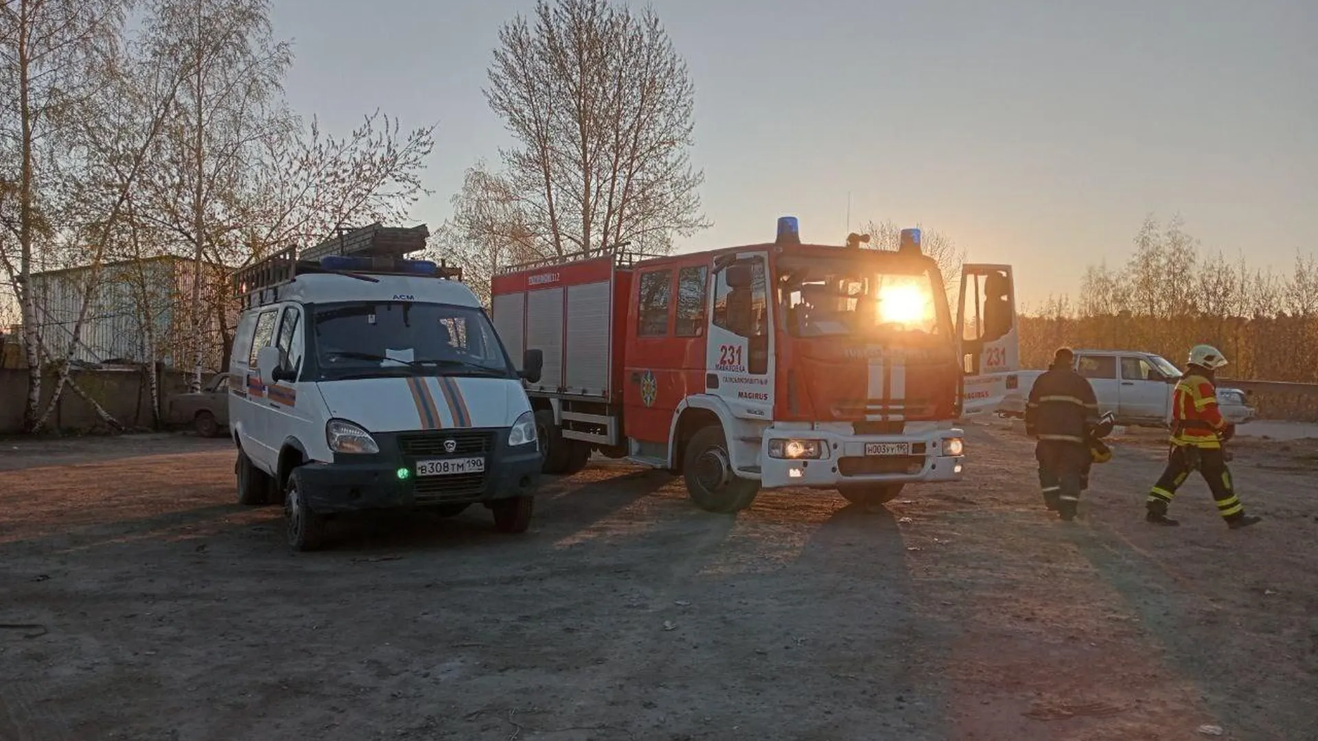 Пожар в цехе по утилизации отходов в Люберцах потушили