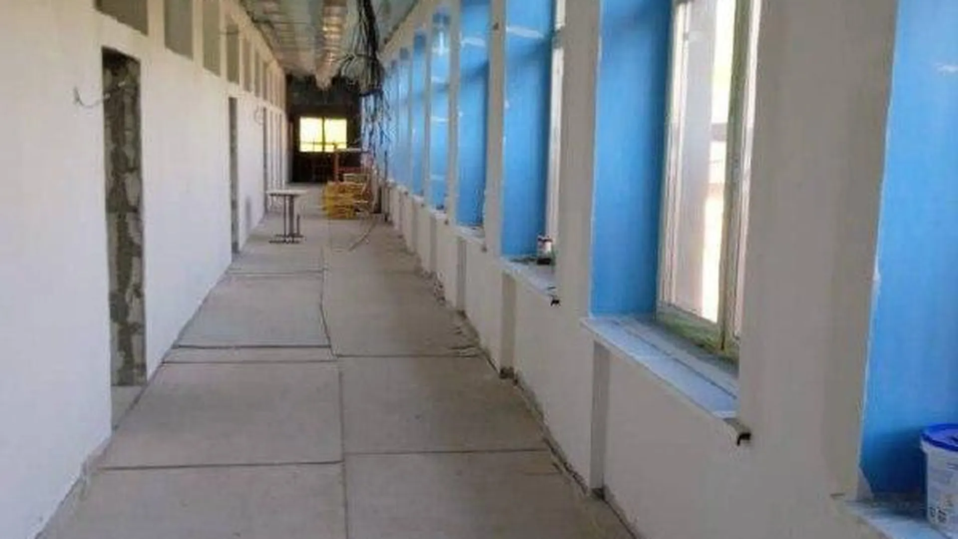 Строительная готовность здания Туровской школы в Серпухове составляет 45%