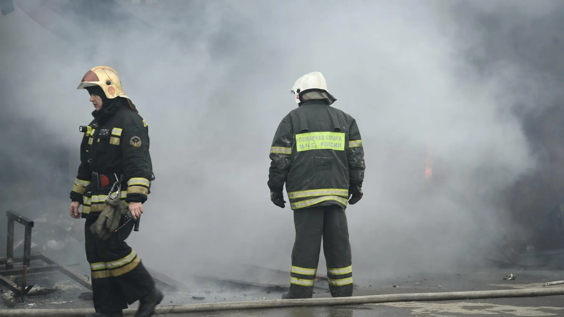 Пожар произошел в таунхаусе в Люберцах