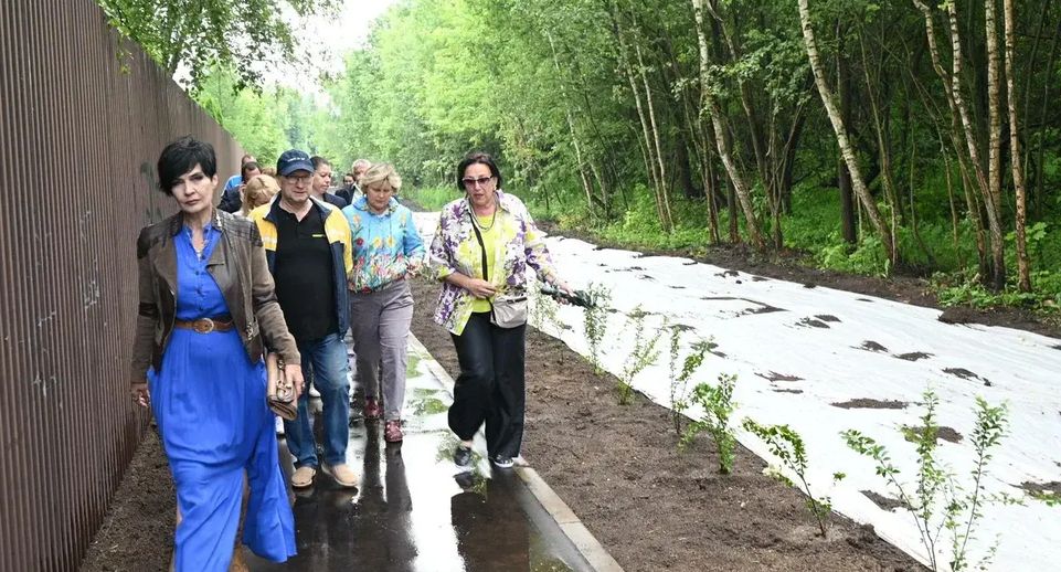 Пешеходную дорожку благоустроили в деревне Спасское Ленинского округа