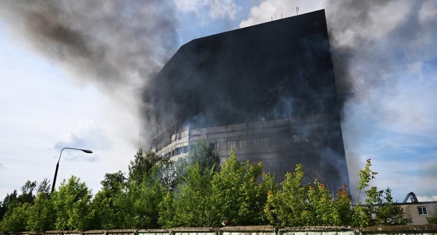 СК опубликовал видео из сгоревшего здания бывшего НИИ во Фрязине