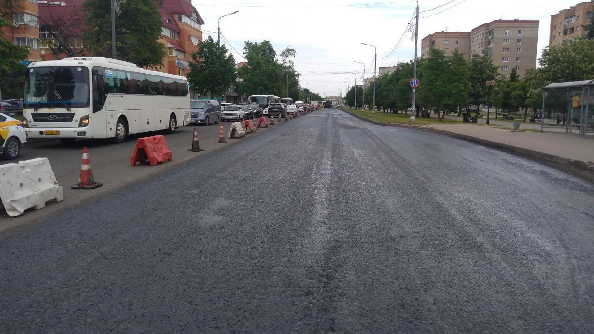 Центральную улицу Серпухова отремонтируют к концу июня