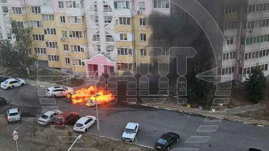 Появилось видео прилета по автопарковке в Белгороде