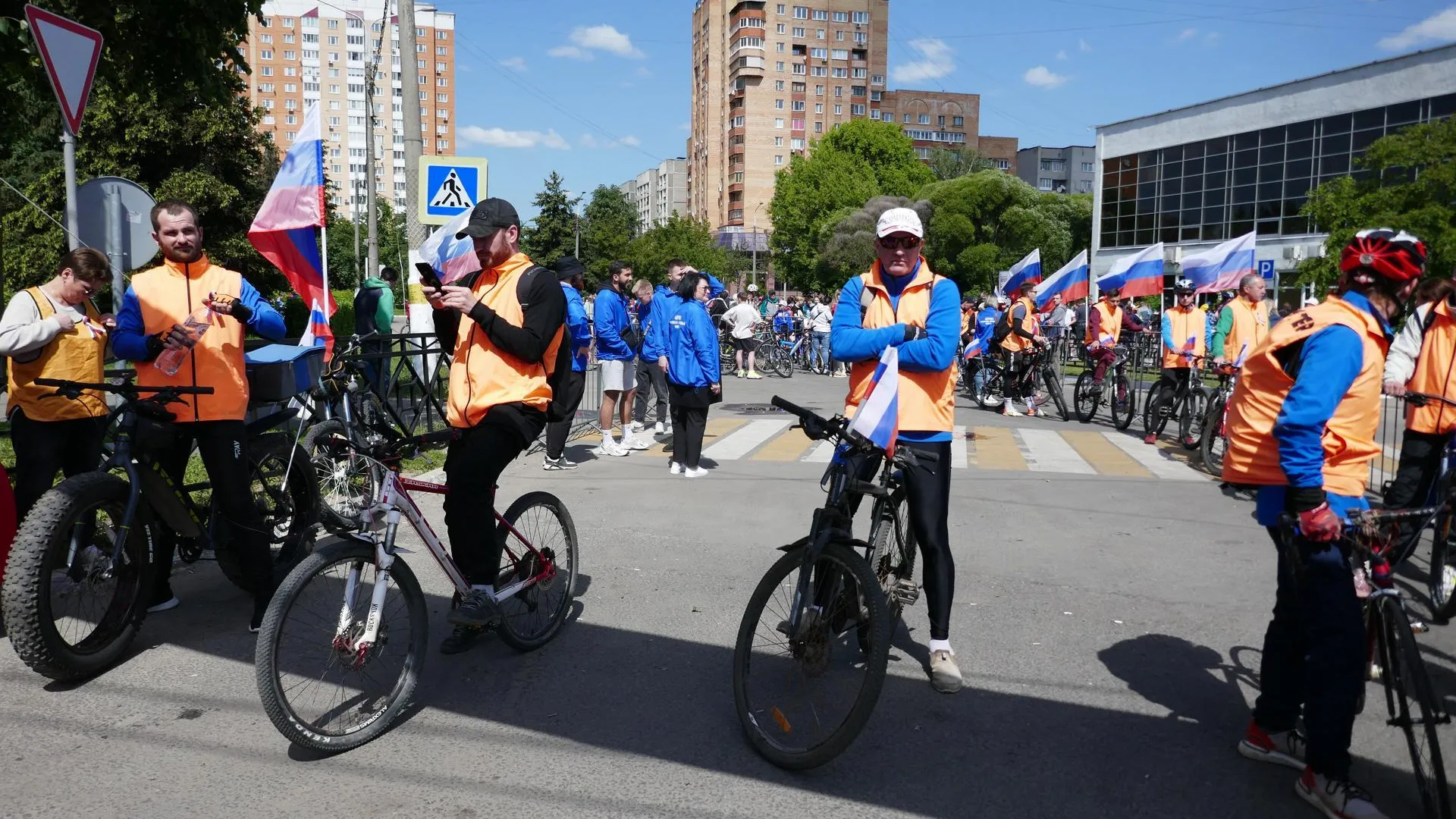 В Подольске прошел велопробег в честь Дня России