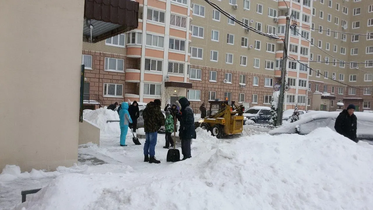 Жители одного из домов в Кузнечиках сами убрали двор от снега | РИАМО в  Подольске