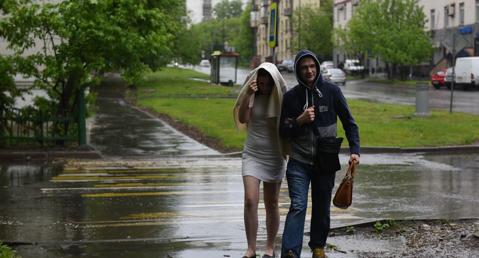 Москвичей предупредили о дожде, грозе и сильном ветре в воскресенье