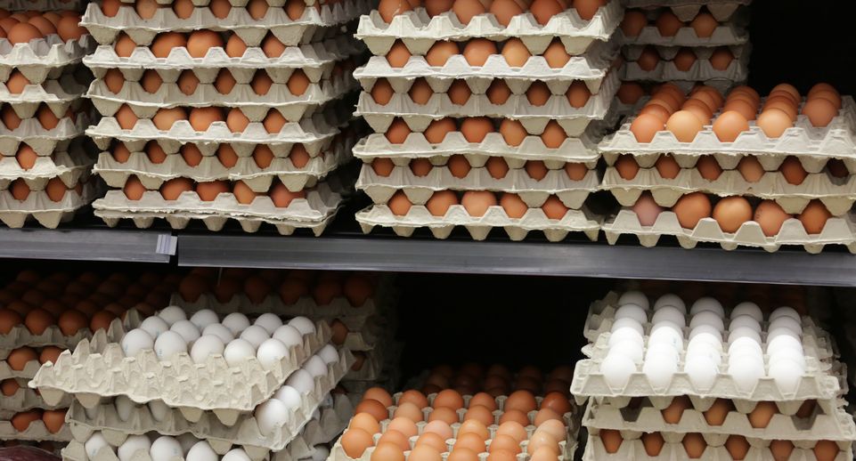 Цена на куриное яйцо в РФ снизилась на 12,4% с января 2024 года