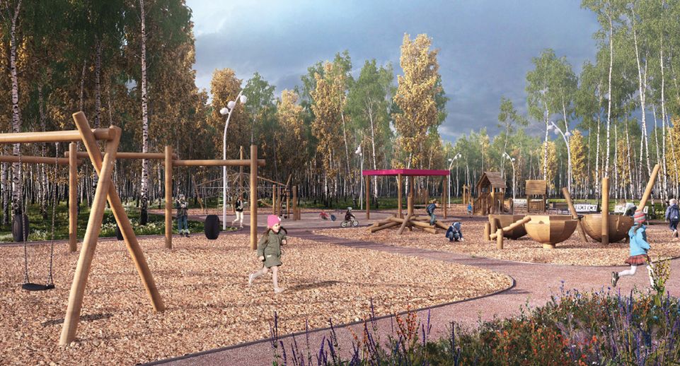 Парк «Зеленый узел» на берегу Клязьмы в Павловском Посаде благоустроят в 2024 г