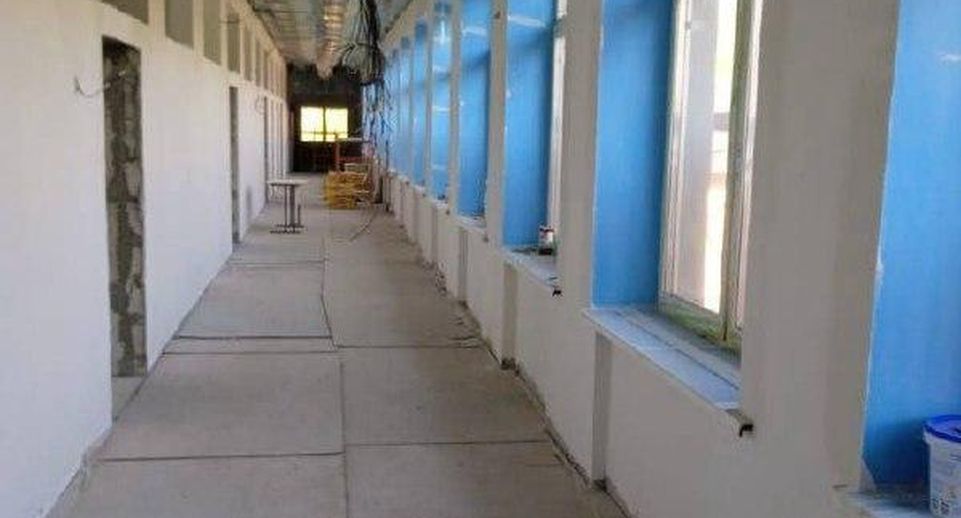 Строительная готовность здания Туровской школы в Серпухове составляет 45%