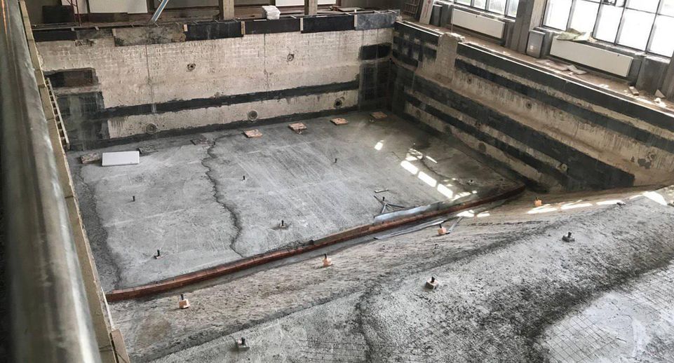 Капитальный ремонт бассейна «Чайка» в Сергиевом Посаде завершен на 60%