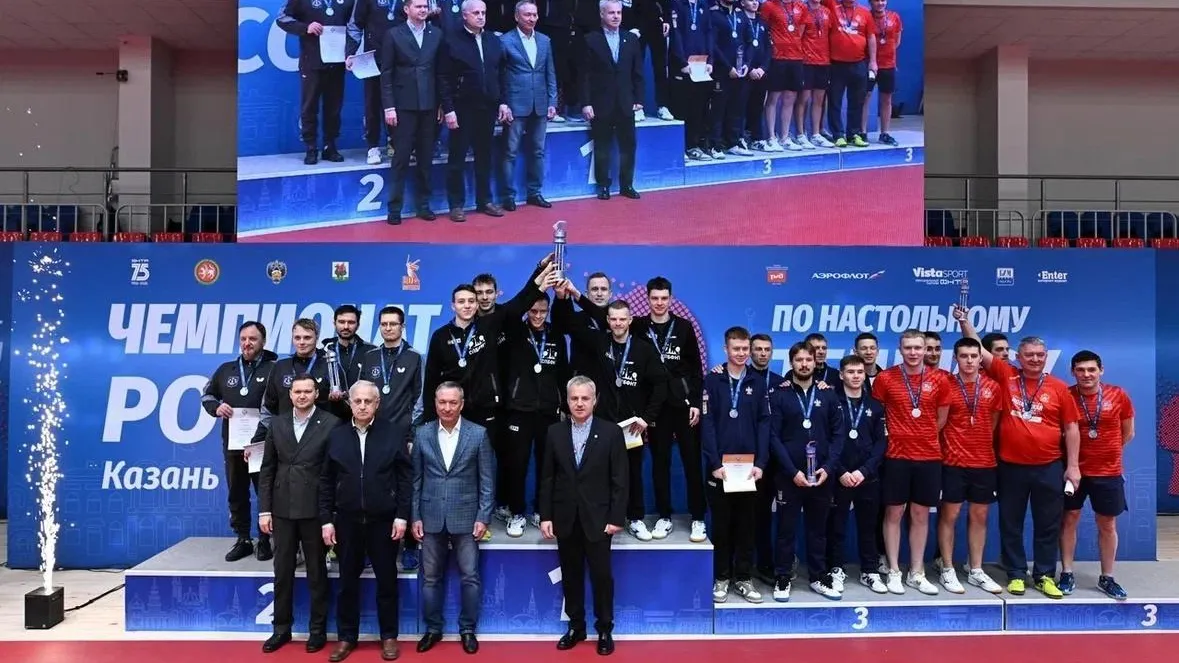 Подмосковная команда взяла бронзу чемпионата России по настольному теннису