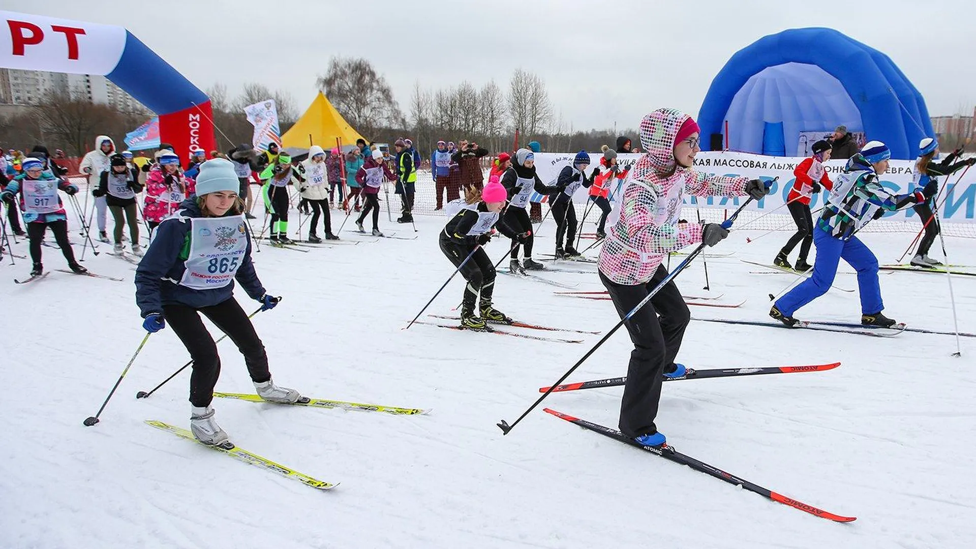 Свыше 22 тыс человек приняли участие в гонке «Лыжня России» в Москве