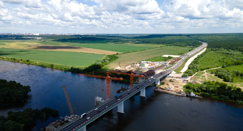 На трассе М-2 «Крым» в Подмосковье мост через Оку достроят в IV квартале 2025 г