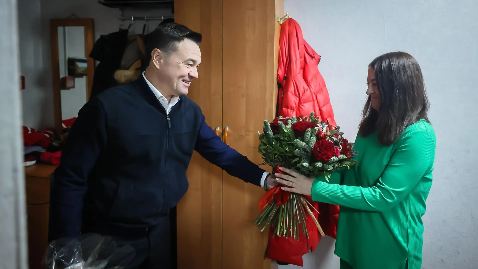 Воробьев поздравил с Рождеством семью Александра Сычева, погибшего на СВО