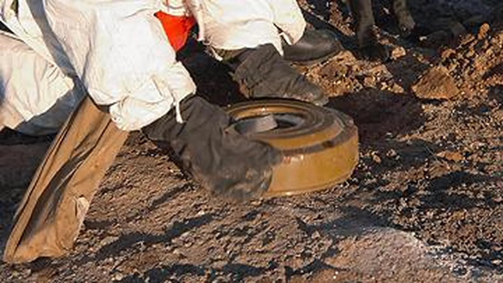 Рабочие откопали пять мин времен ВОВ в Балашихе