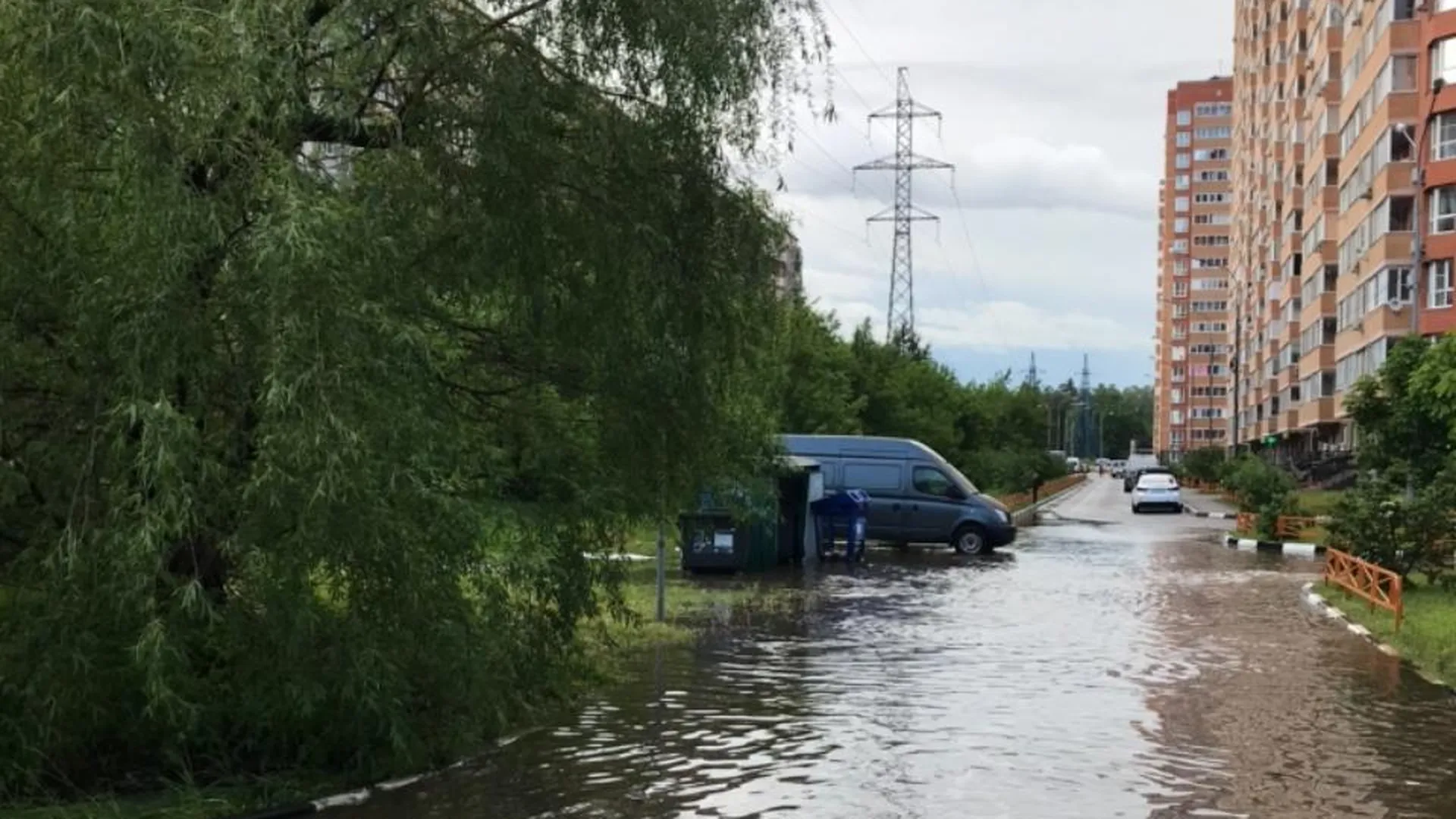 В Подольске убрали подтопления после сильного дождя