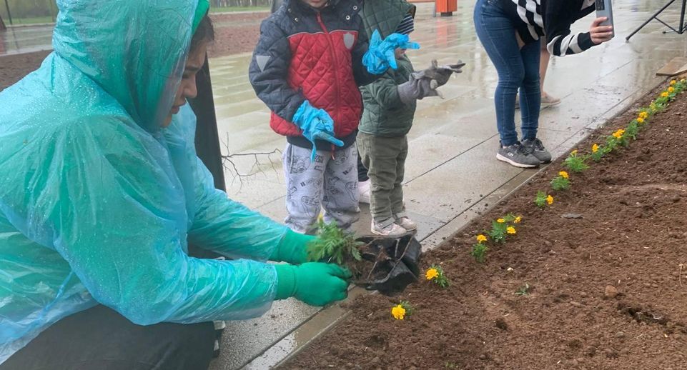 В парке Долгопрудного дети посадили «Общественный огород»