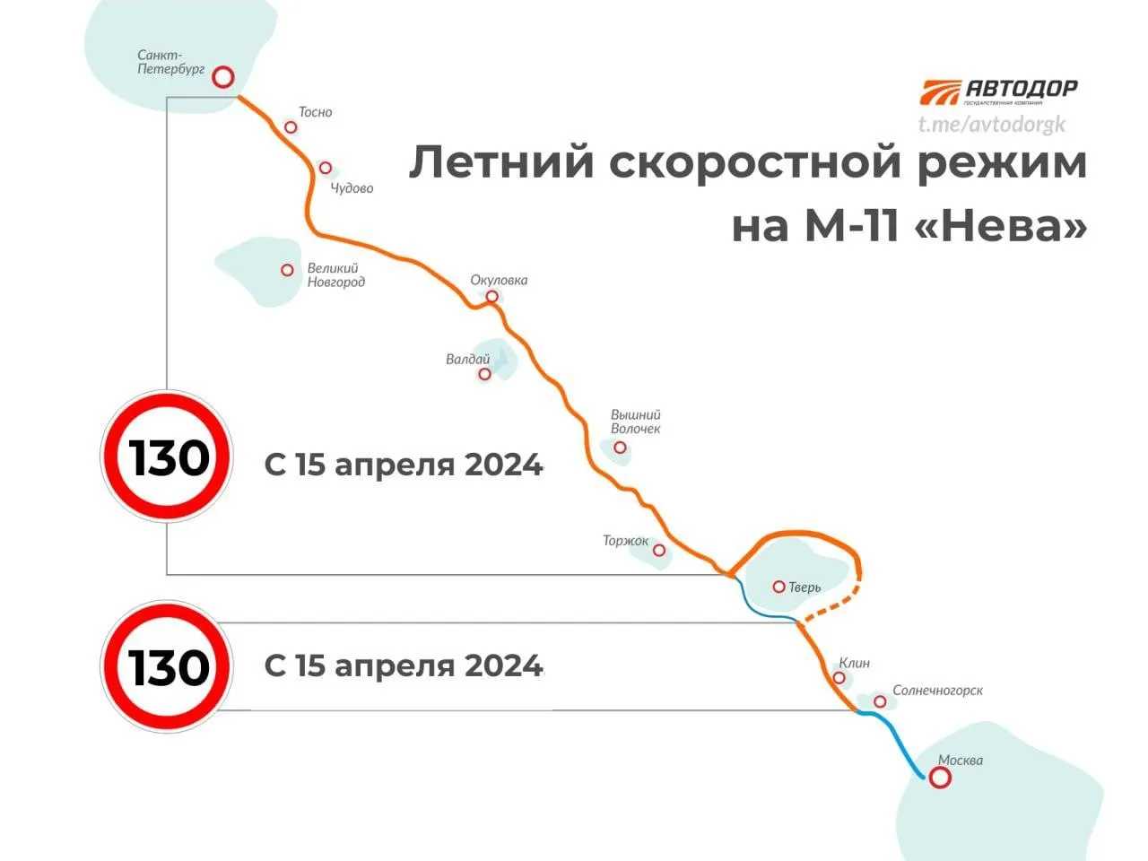 На трассе М-11 «Нева» в Подмосковье повысили скоростной режим | РИАМО