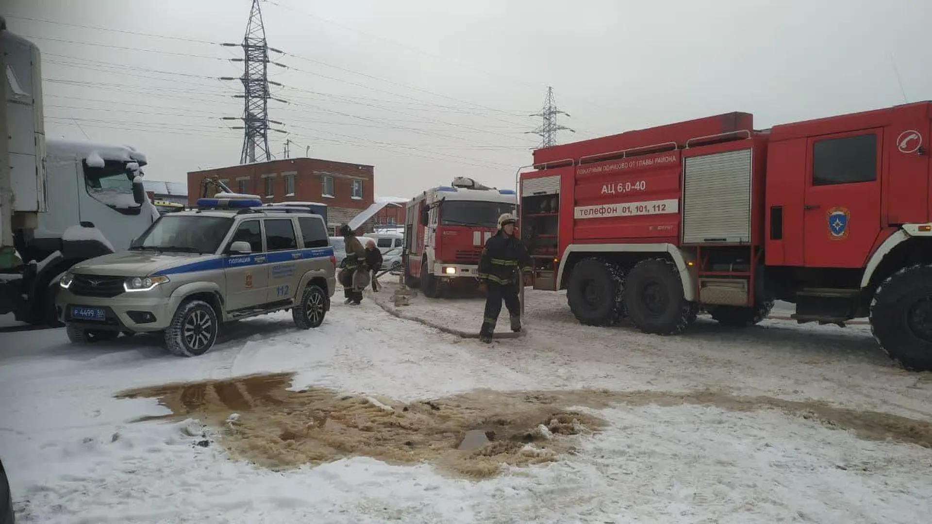 Видео с места крупного пожара в Одинцове появилось в Сети