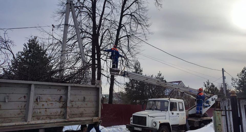 Энергетики приступили к расчистке охранных зон ЛЭП на территории Подмосковья