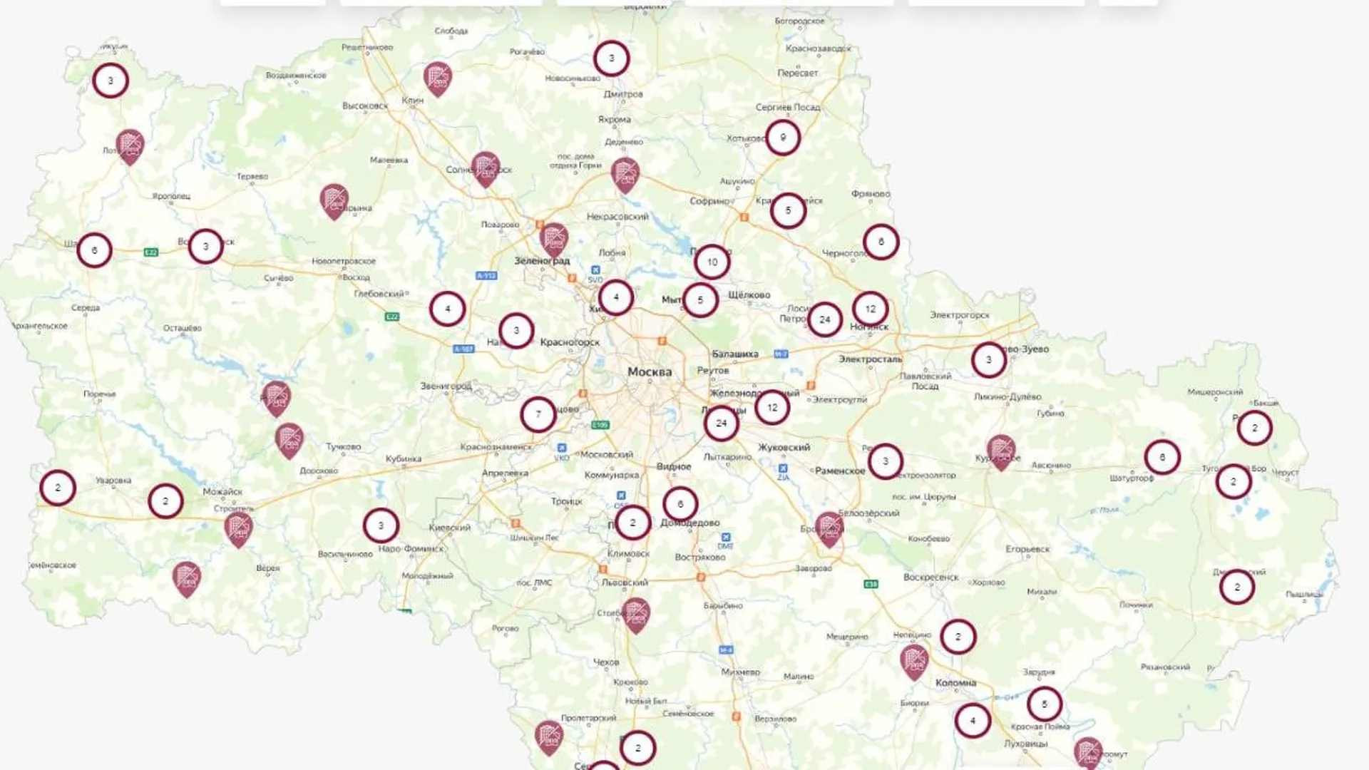 Климатическая карта московской области