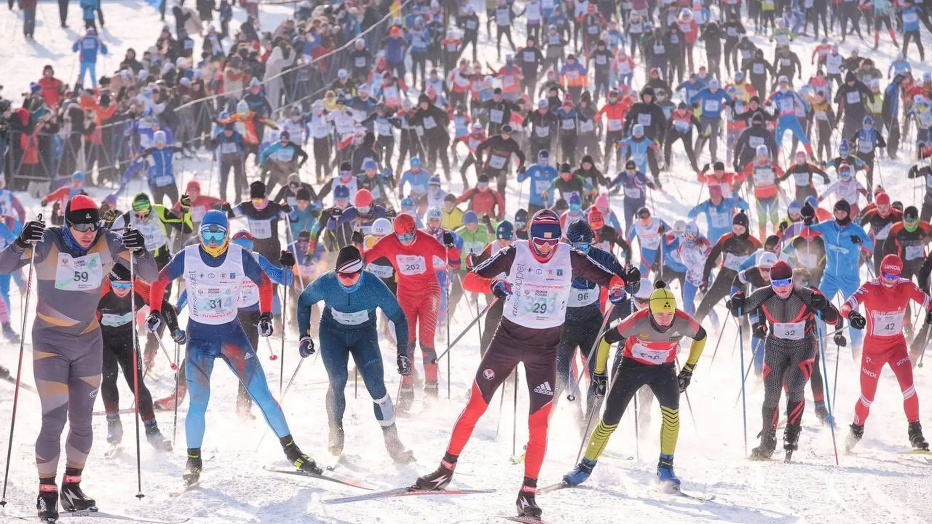 Порядка 10 тысяч человек вышли на старт «Лыжни России‑2024» в Химках