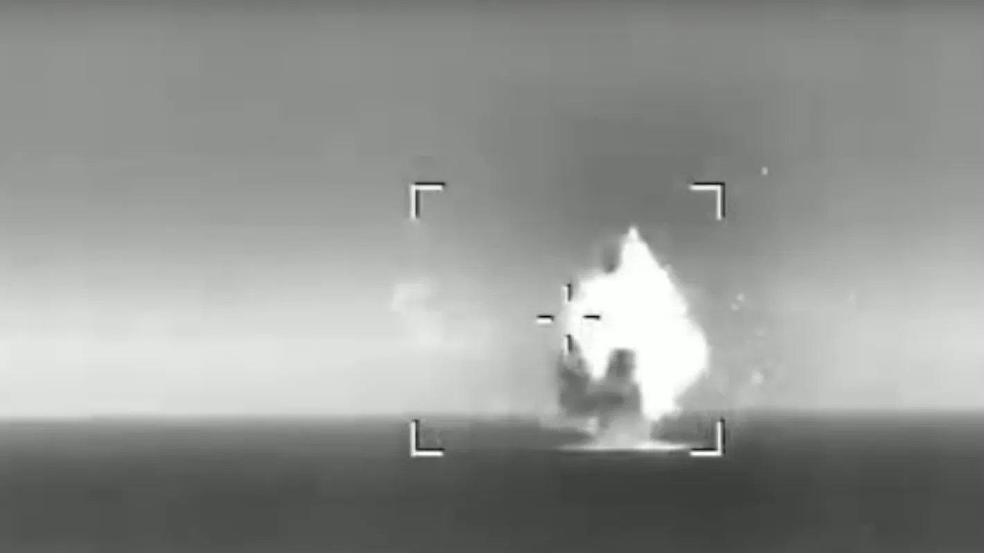 Минобороны РФ показало кадры уничтожения морских дронов ВСУ в Черном море