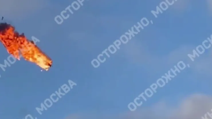 В Сети опубликовали момент уничтожения беспилотника ВСУ в Подмосковье