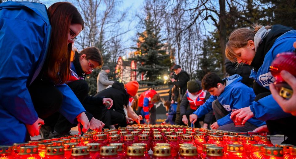 В Ленинском округе прошла акция, посвященная событиям в «Крокус Сити Холле»