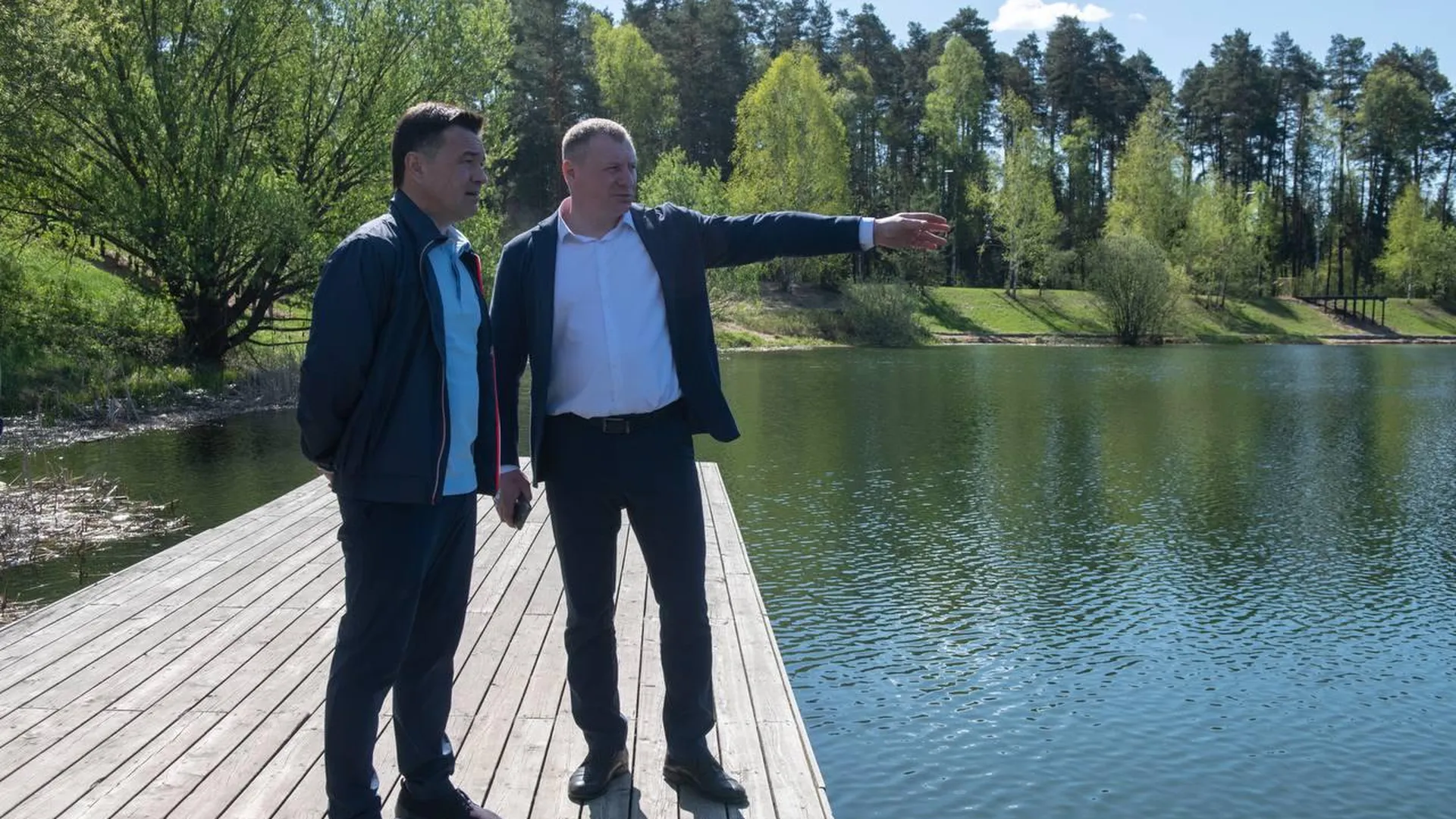 Воробьев: благоустройство территории вокруг озера в Черноголовке завершат в июле