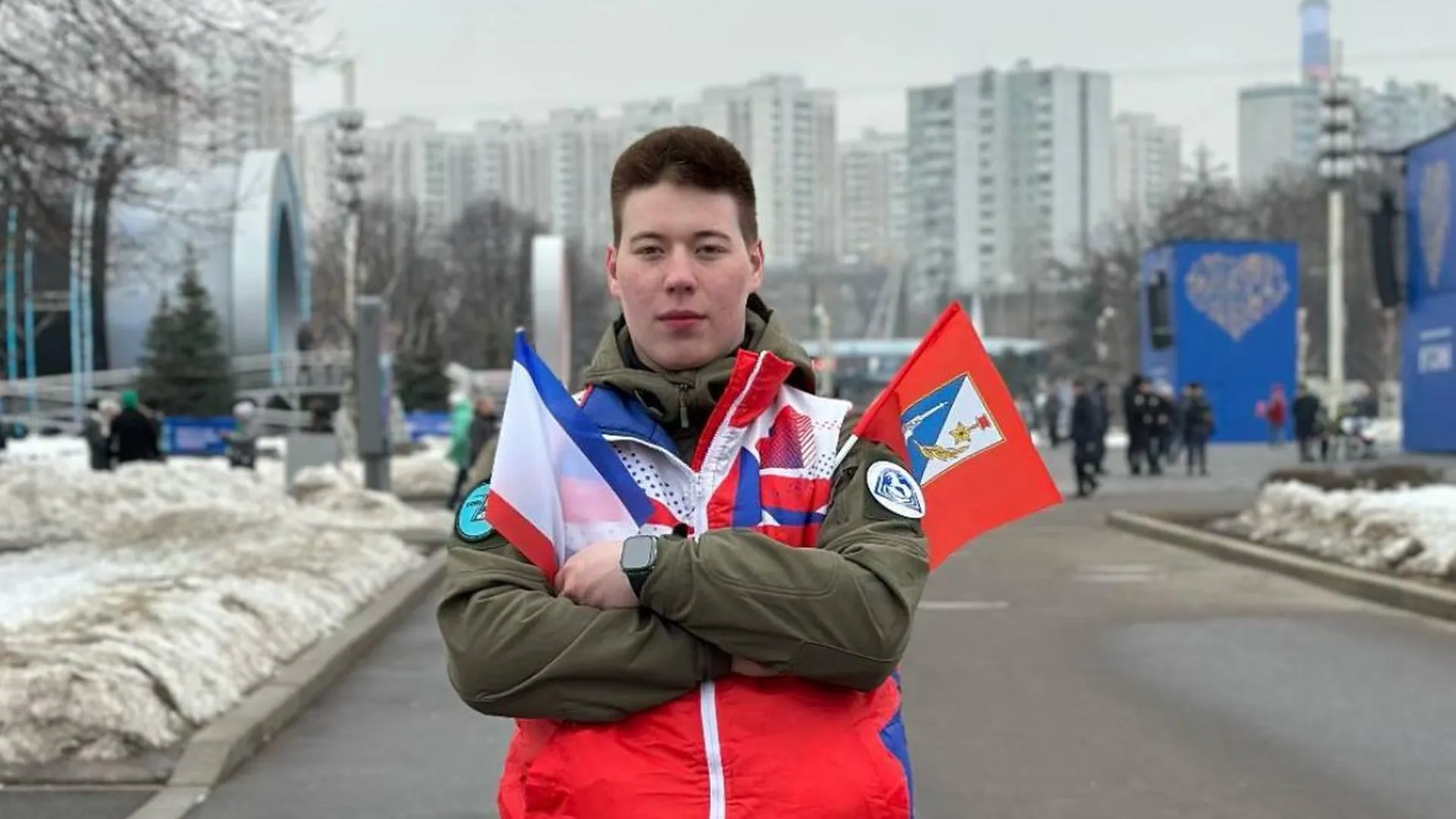Студенты Подольска на ВДНХ поучаствовали в шествии, посвященном присоединению Крыма к РФ