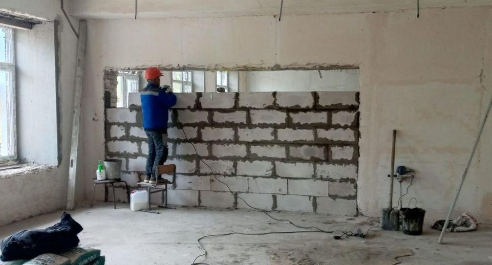 В Шатуре продолжается капремонт здания средней общеобразовательной школы № 1