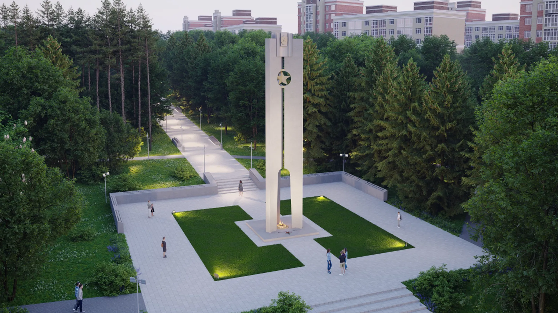 В Пущине пройдет благоустройство площади со стелой в парке Победы