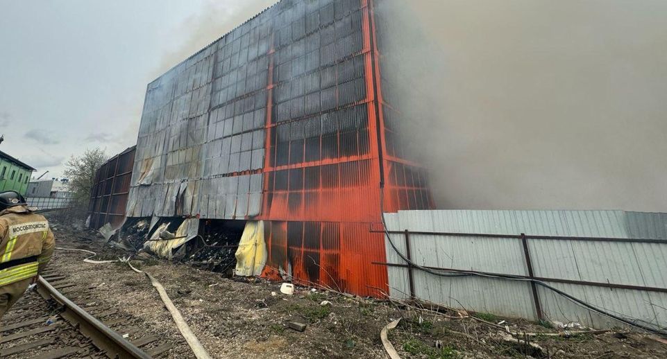 Опубликовано фото и видео пожара на мусороперерабатывающем заводе в Видном