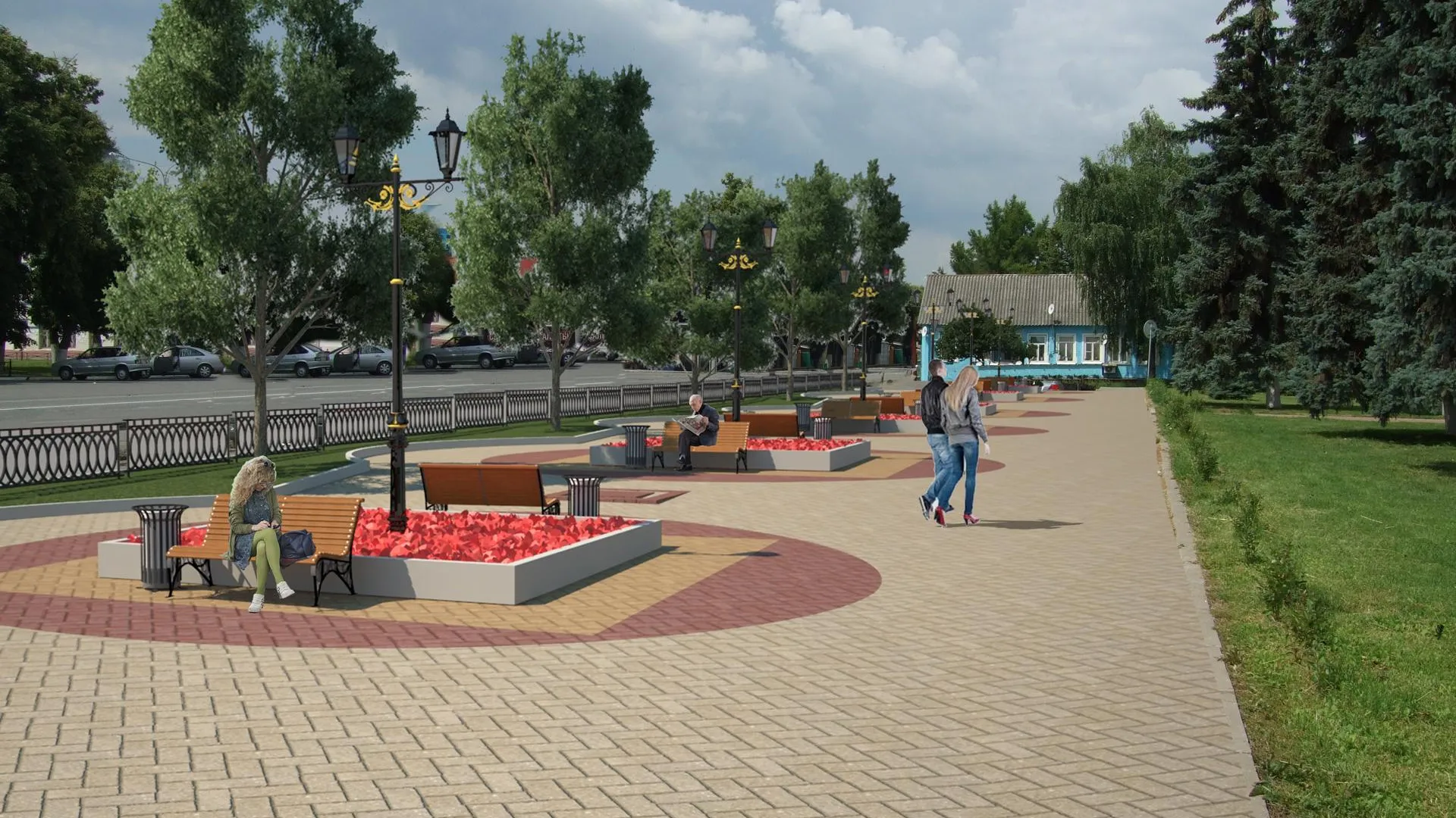 Бульвар Ветеранов реконструировали в Чехове