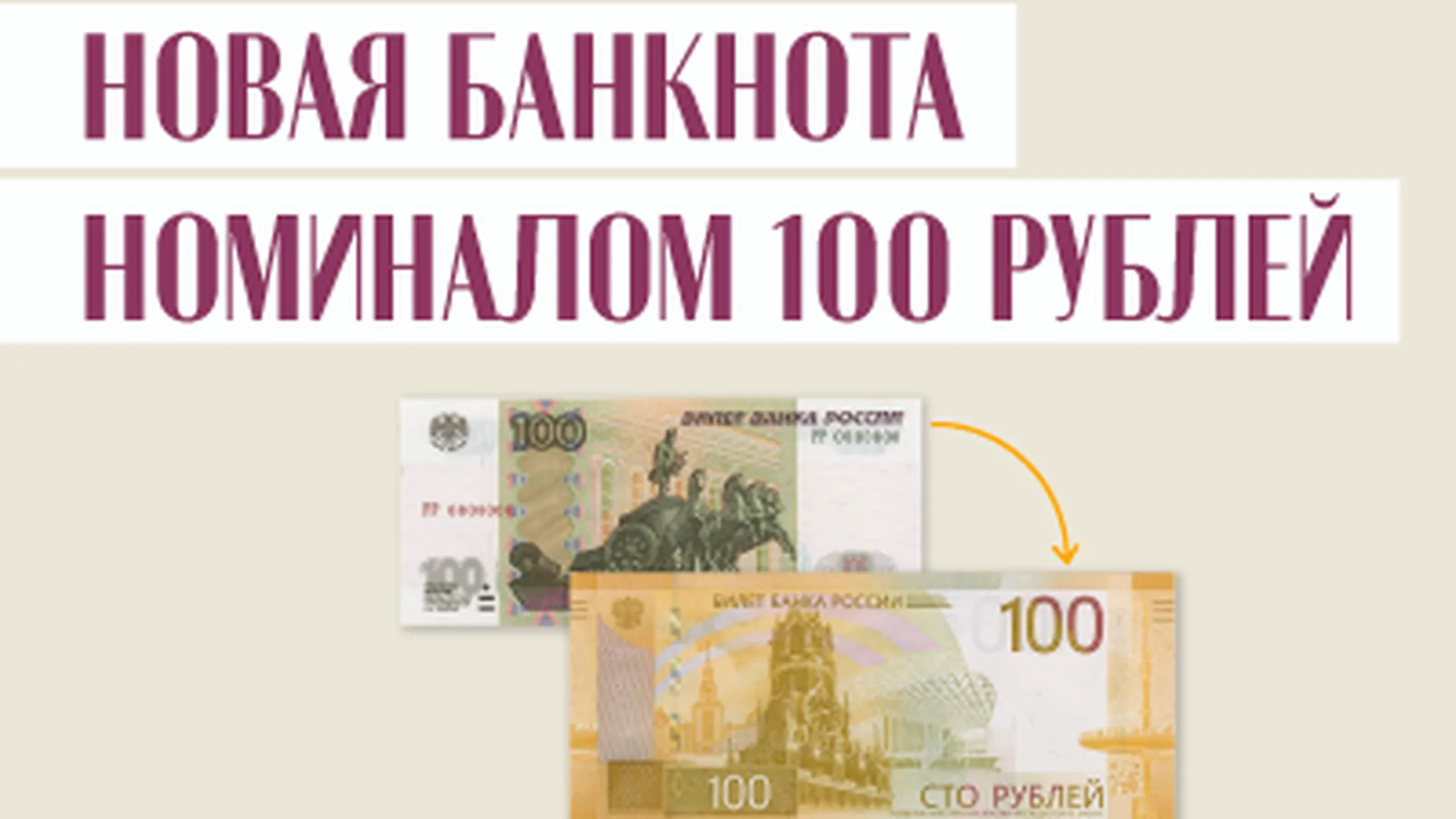Как выглядит новая банкнота номиналом 100 рублей | РИАМО | РИАМО